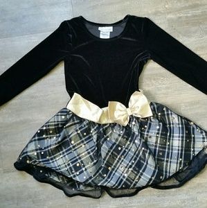 bonnie jean plaid taffeta dress